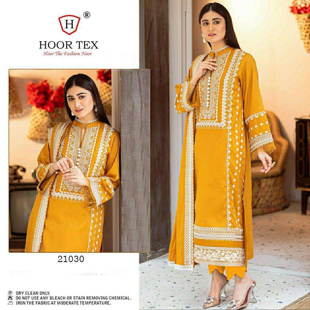 hoor tex 21030 heavy lawn cotton embroidery suit 