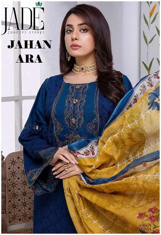 Jade Jahan Ara Karachi series 01-06 heavy lawn cotton suit 