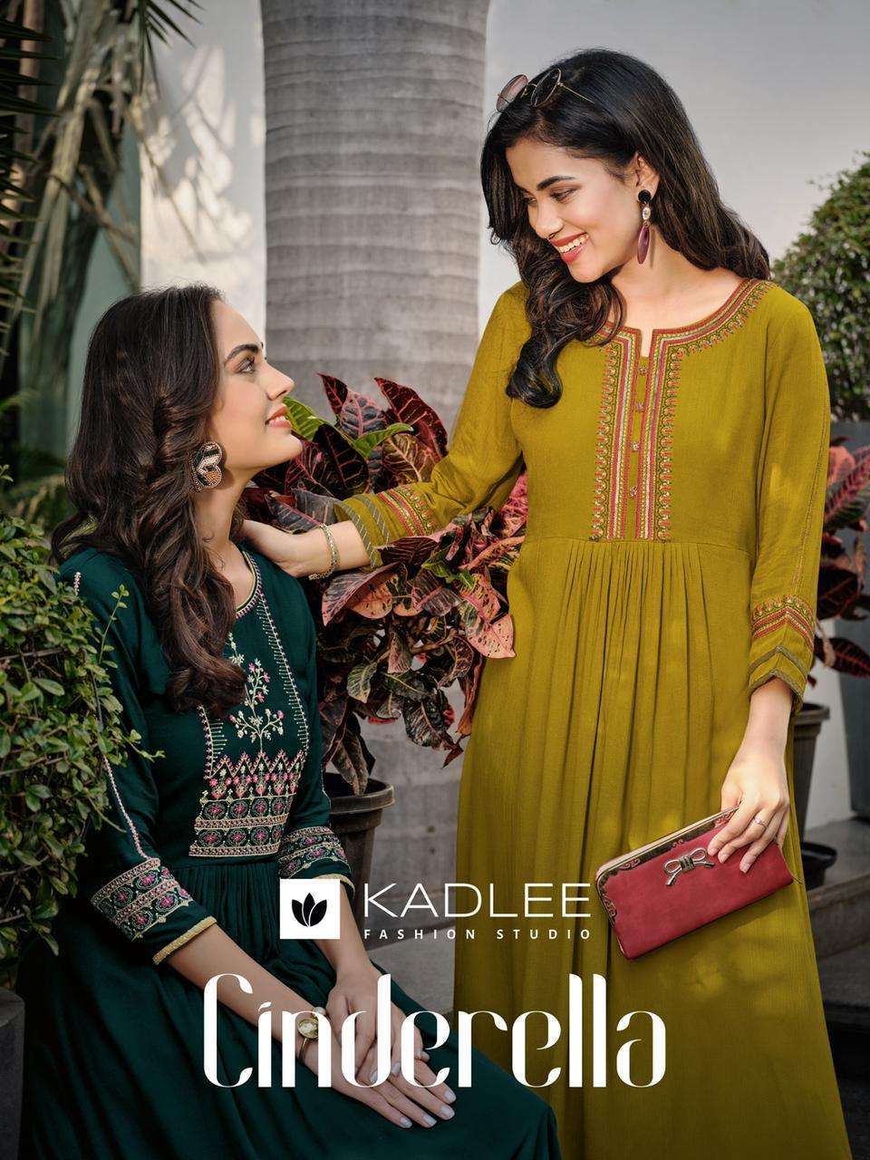 Kadlee cinderella series 1001-1006 wrinkle rayon kurti 