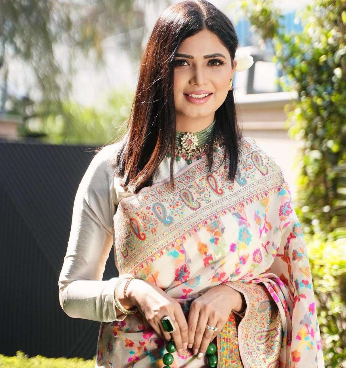 KASHMIRI SILK DESIGNER PURE KASHMIRI MODAL WEAVING SAREE S