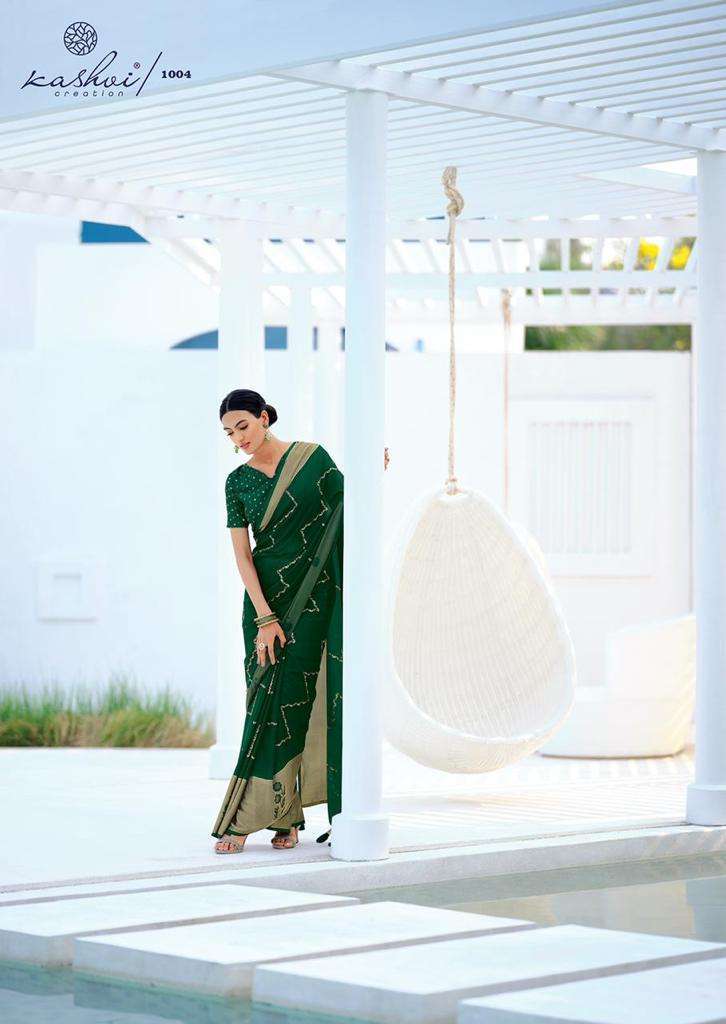 kashvi kanishka series 1001-1010 viscose brasso saree