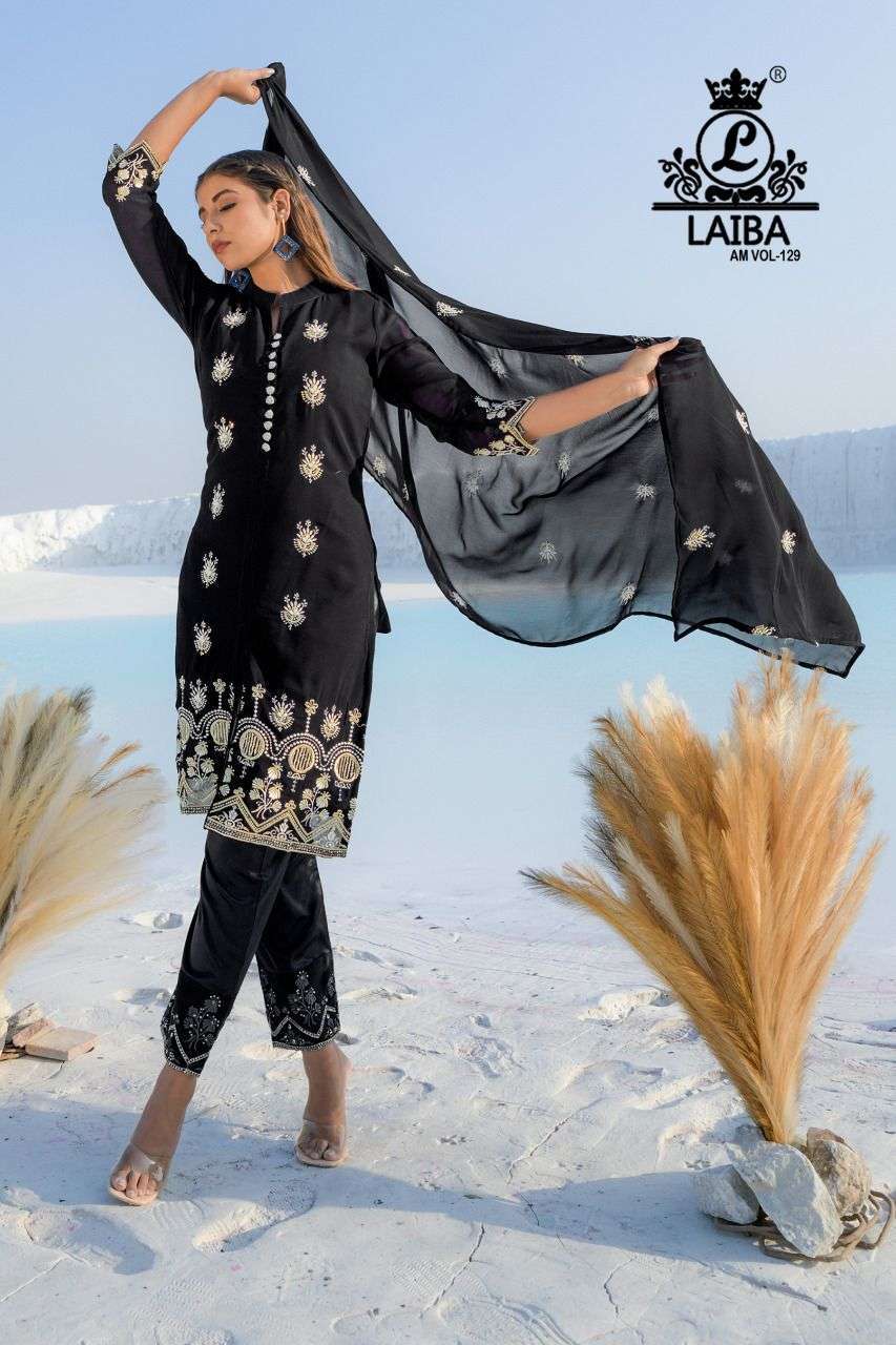 laiba am vol 129 pure georgette readymade suit 