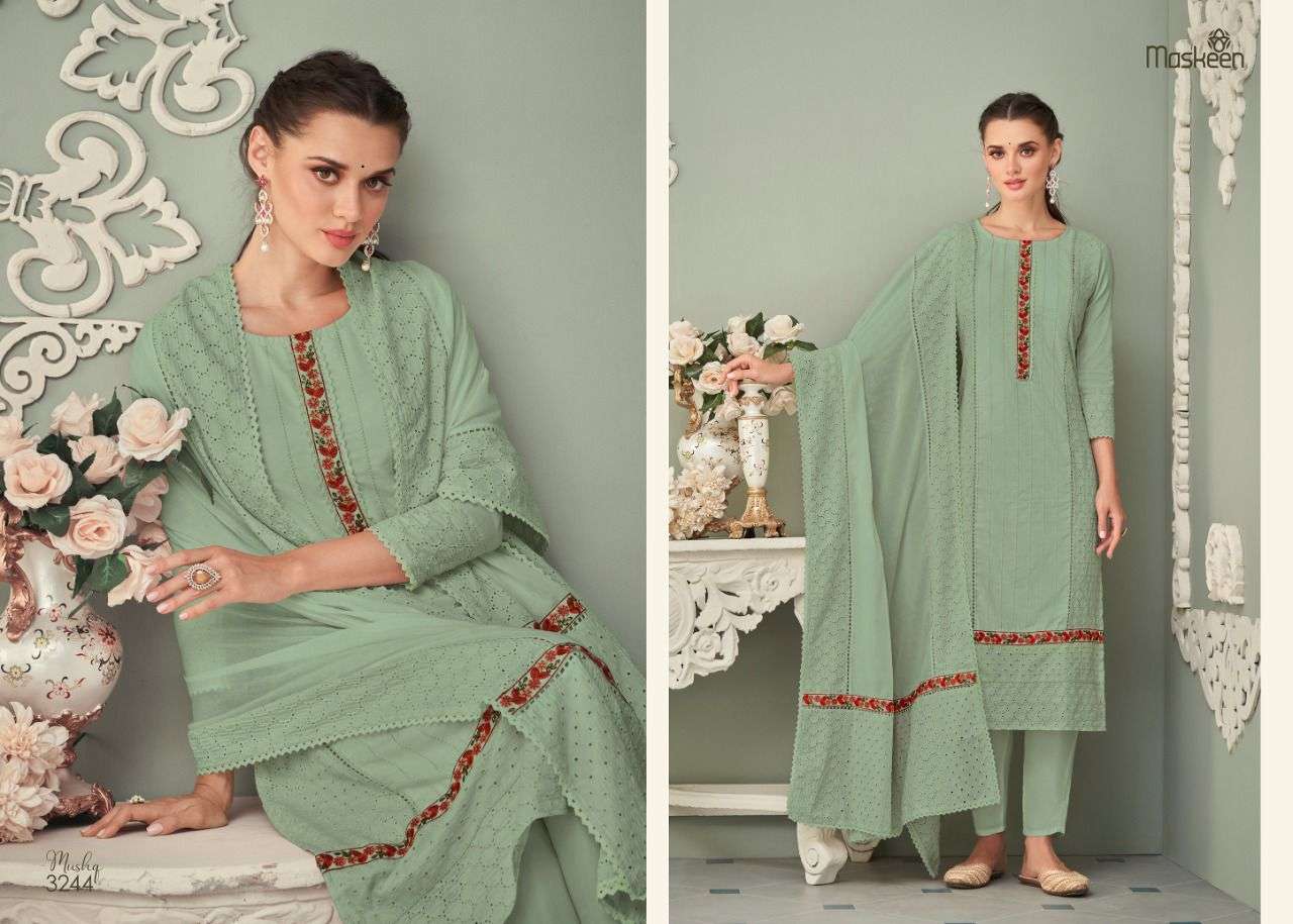 MASKEENJI MUSHQ DESIGNER MUSLIN SUIT 