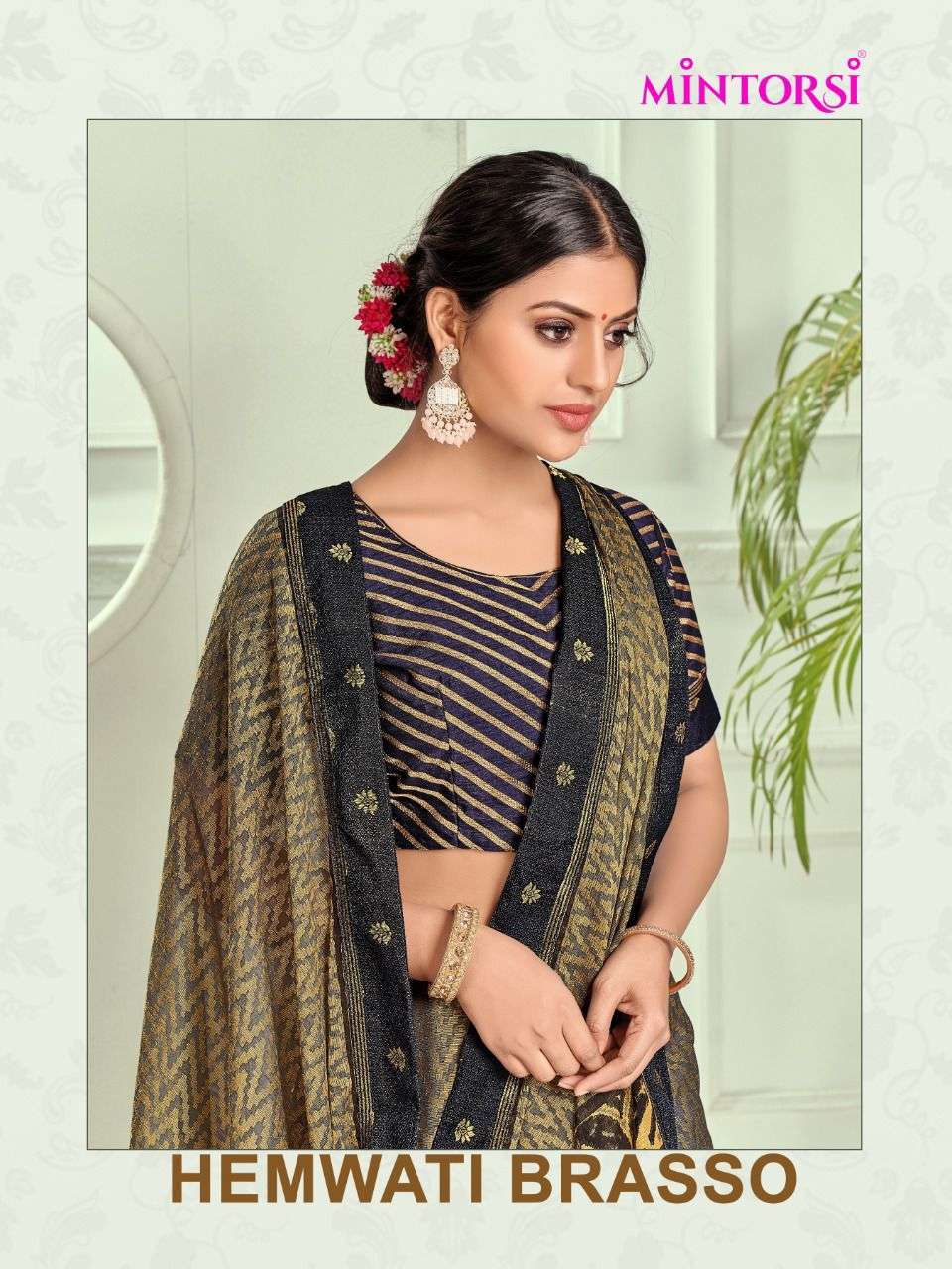 mintorsi hemwati brasso series 27291-27298 Chiffon Brasso saree