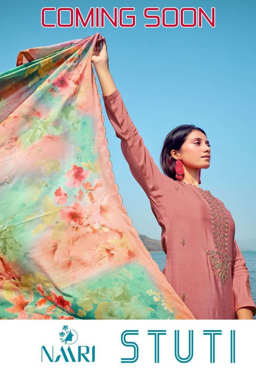 naari stuti series 3801-3804 pure silk with heavy work suit 