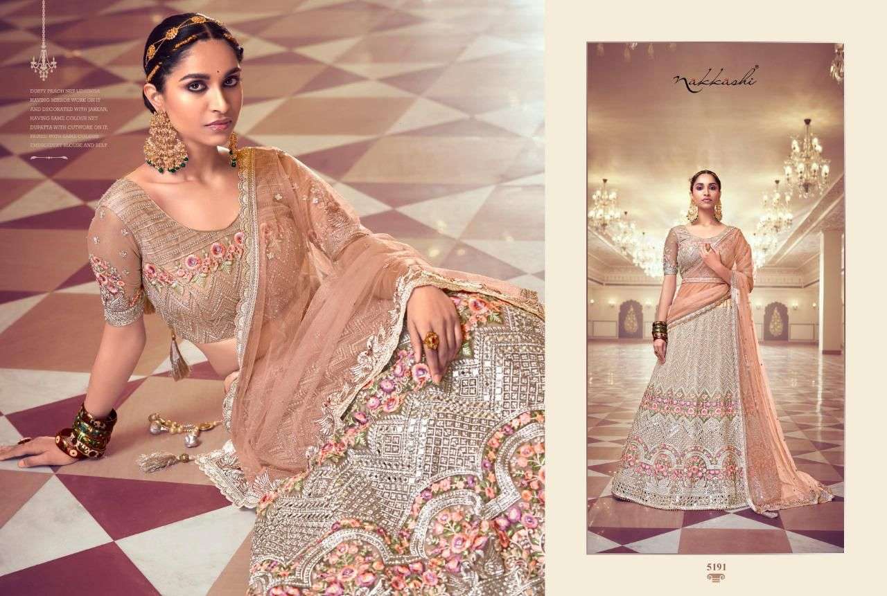 NAKKASHI SAADGI DESIGNER NET LEHENGA s