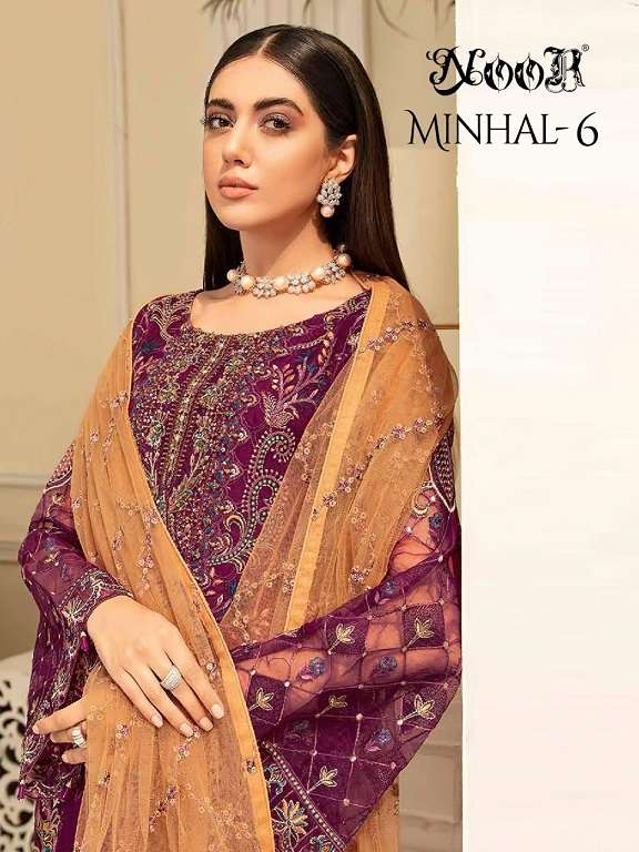 Noor Minhal Vol-6 series 160001-160004 pure georgette suit