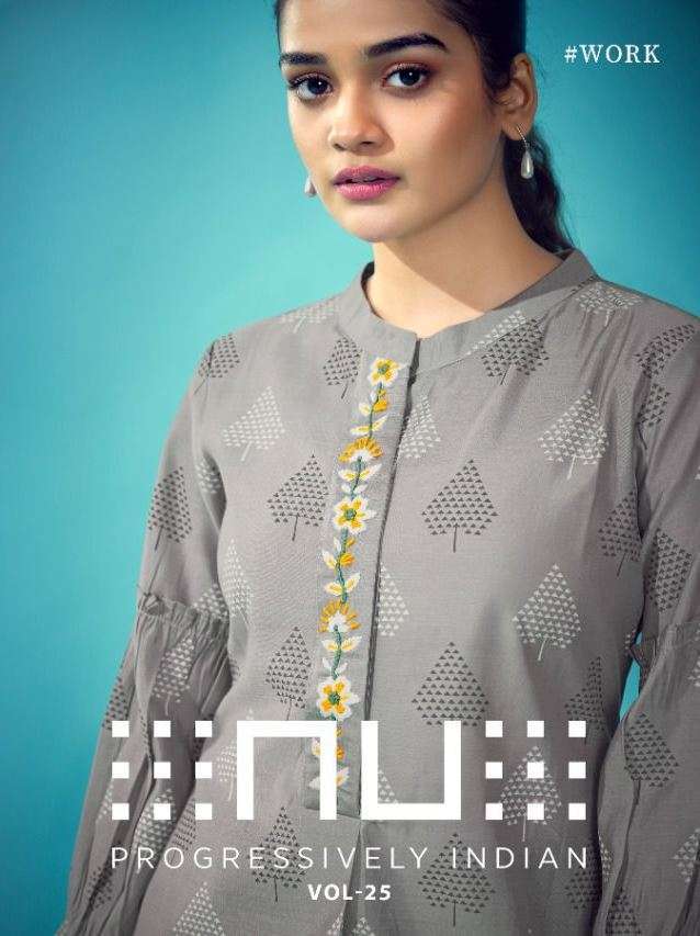 nu present nu vol 25 series 2501-2506 viscose silk short tops