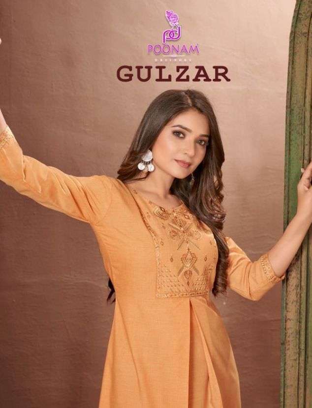 poonam gulzar series 1001-1005 pure malai two tone cotton kurti 