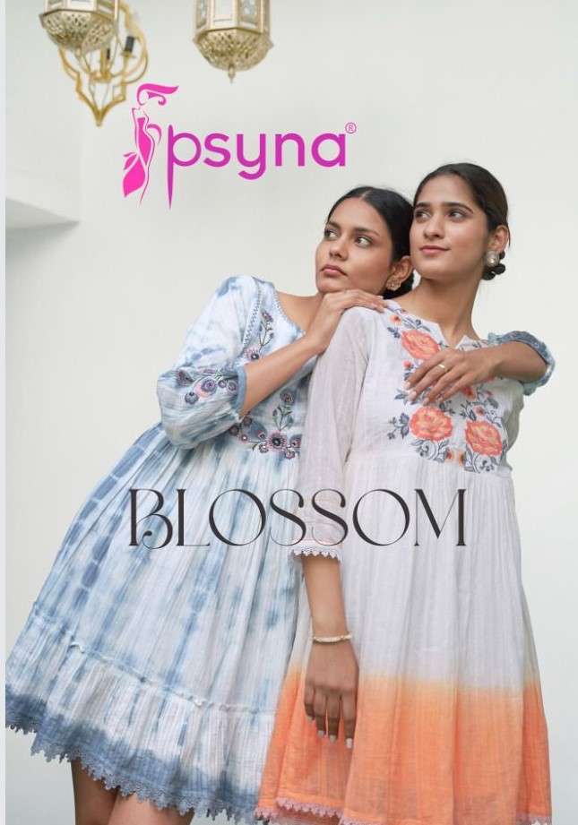 psyna blossom series 1001-1006 cotton malmal kurti 