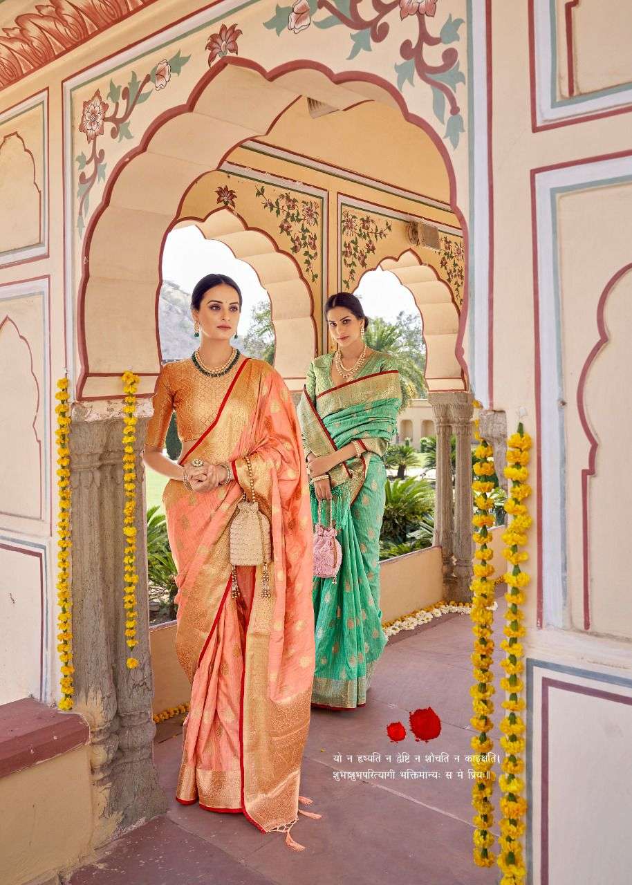 RAJPATH AASHIYANA DESIGNER SOFT GHICHA SILK SAREE 