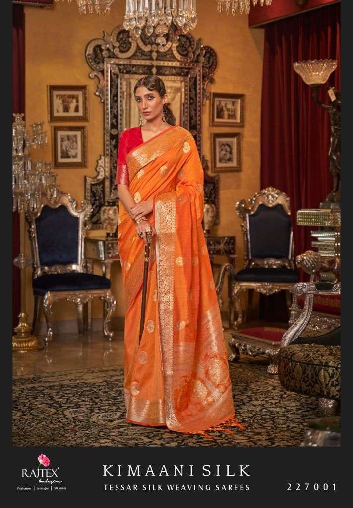 rajtex kimaani silk series 227001-227006 tussar silk weaving saree