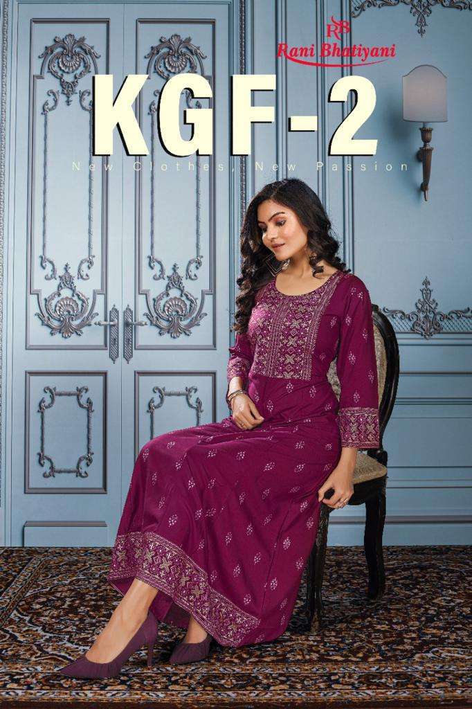 rani bhatiyani kgf vol 2 series 1001-1008 14 kg rayon kurti 