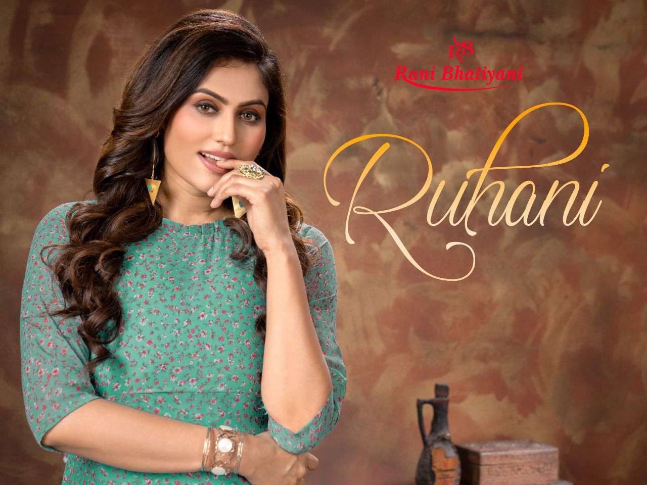 rani bhatiyani ruhani series 101-106 georgette print kurti with inner
