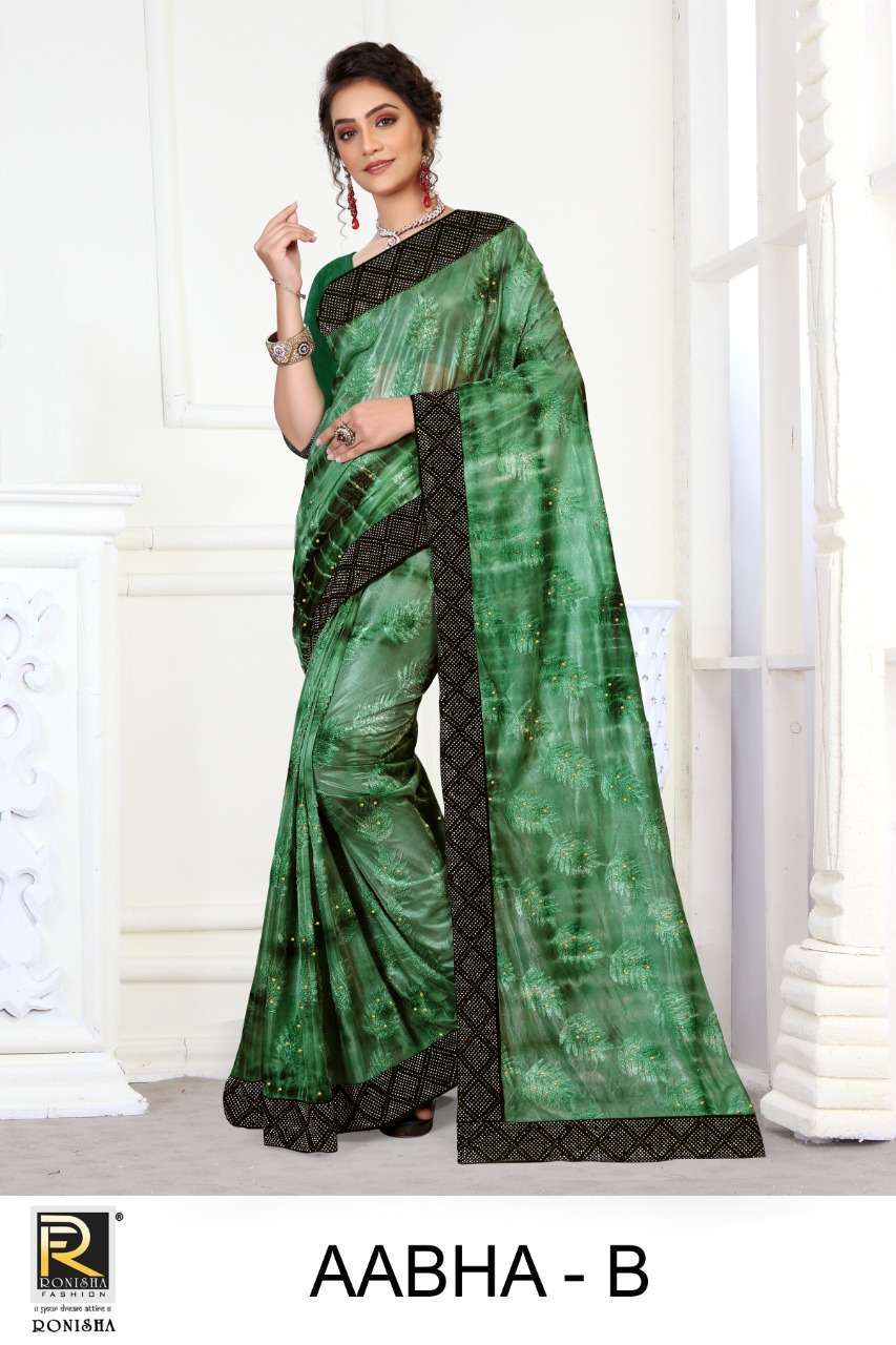 Ranjna sarees Aabha terry brasso embroidery saree