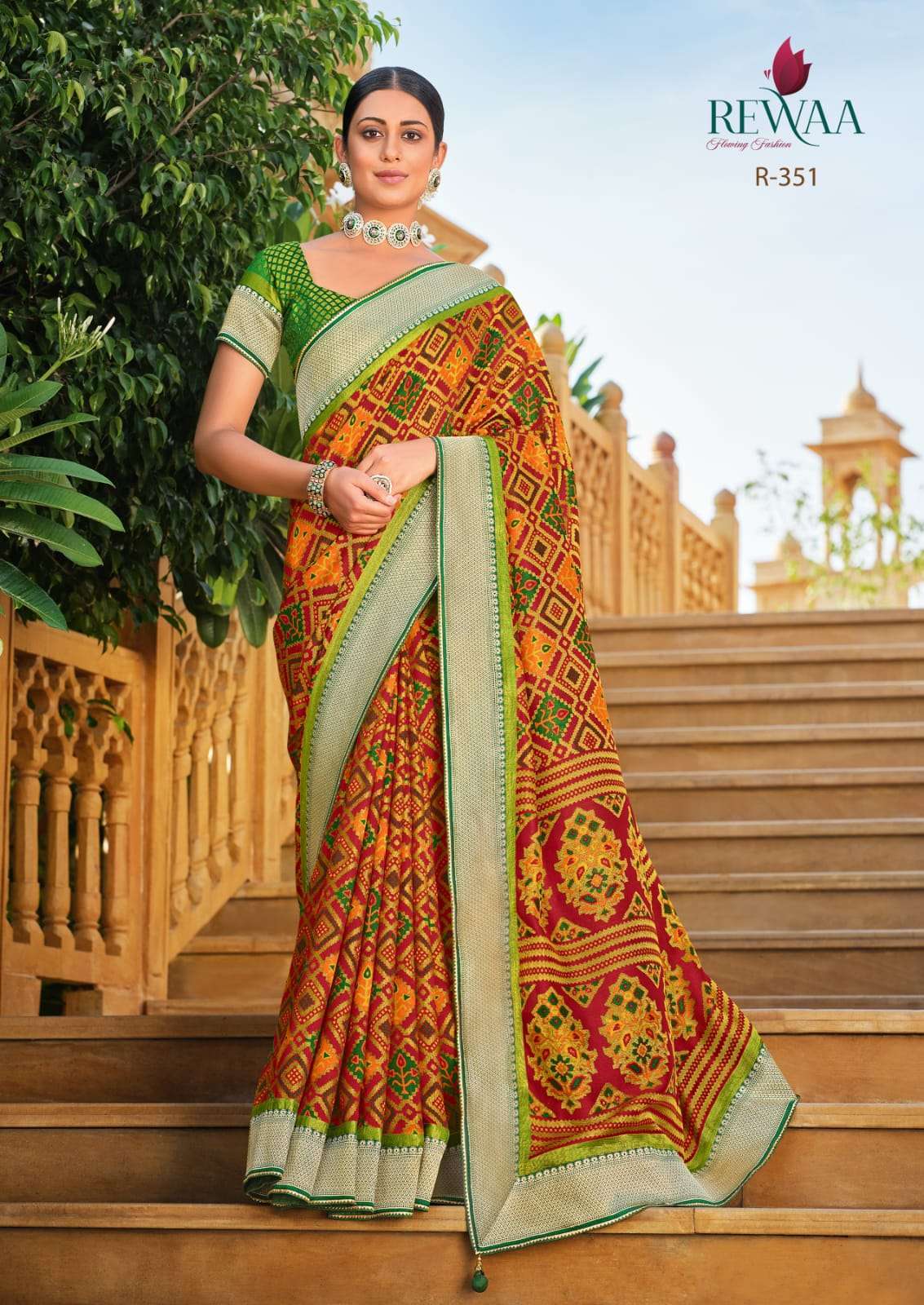 rewaa samantha series 351-352 Soft Patola Brasso saree