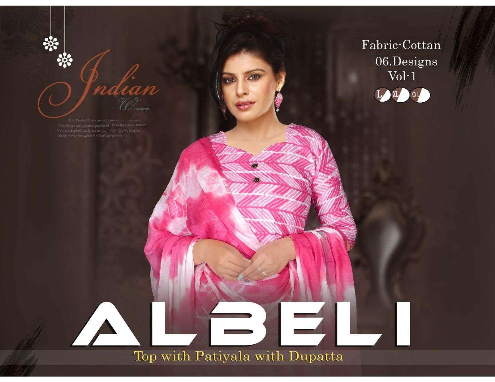 riyaa albeli series 001-006 cotton print readymade suit 