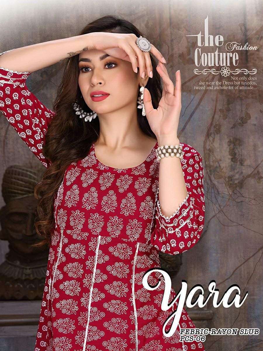 riyaa yara series 901-906 heavy rayon slub kurti