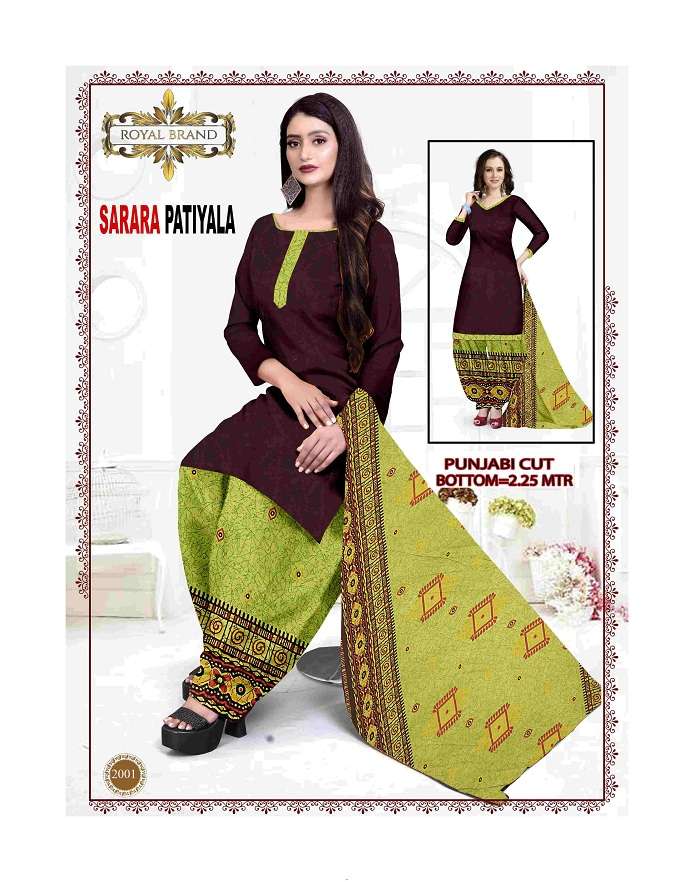 Royal Sarara Patiyala Vol-1 series 2001 indo cotton suit 