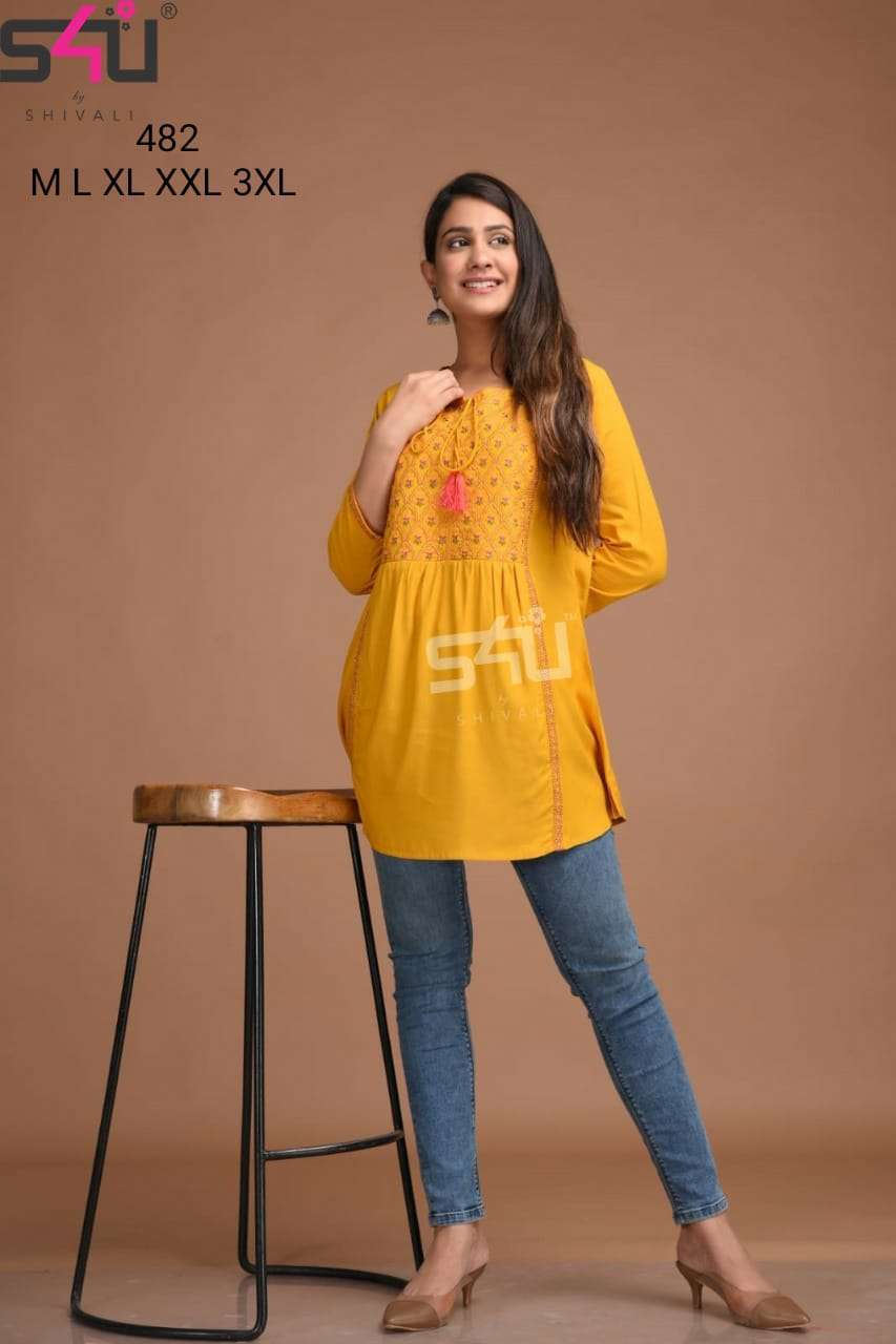 s4u 482 design combo set of short kurti online