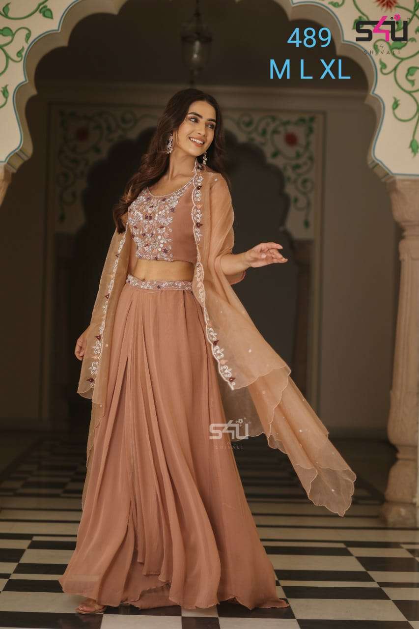 s4u 489 design combo set of exclusive crop top kurti collection