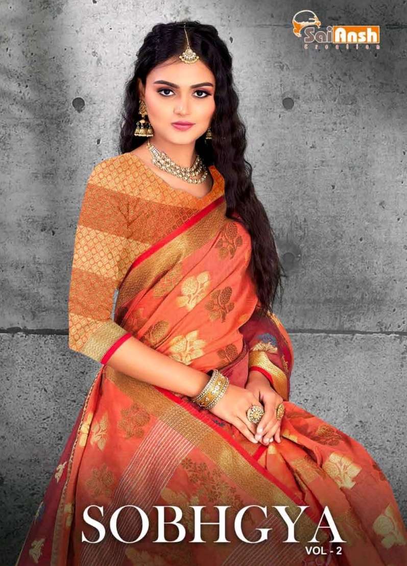 sai ansh sobhagya vol 2 series 1001-1006 chanderi cotton saree
