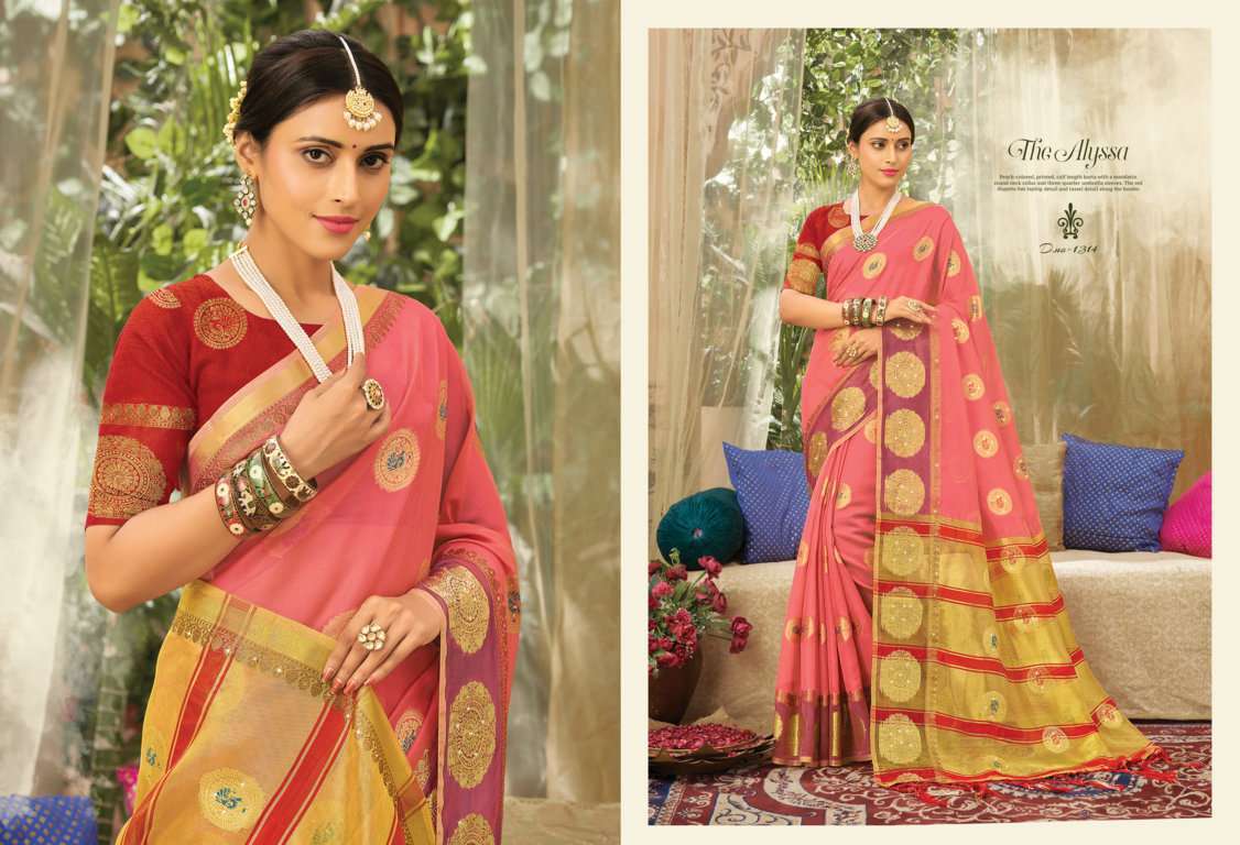 sangam prints ashika series 1309-1314 organza stone work saree