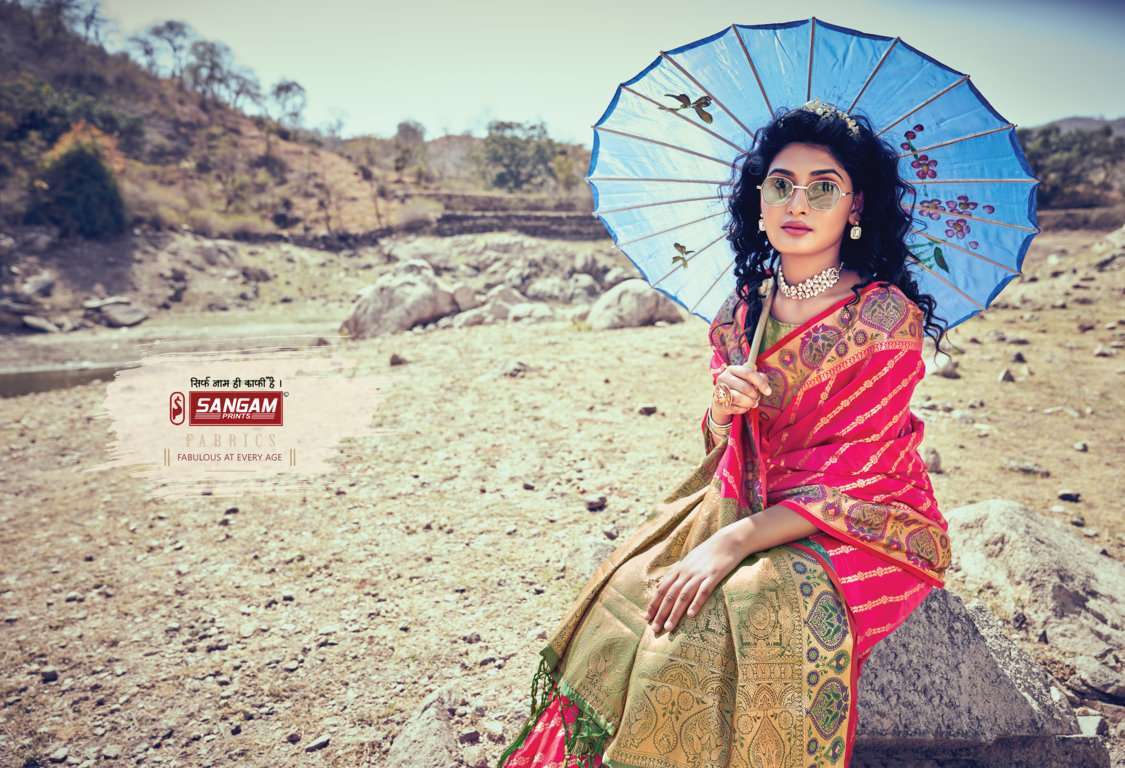 sangam prints kesar silk series 1435-1440 Banarasi Silk saree