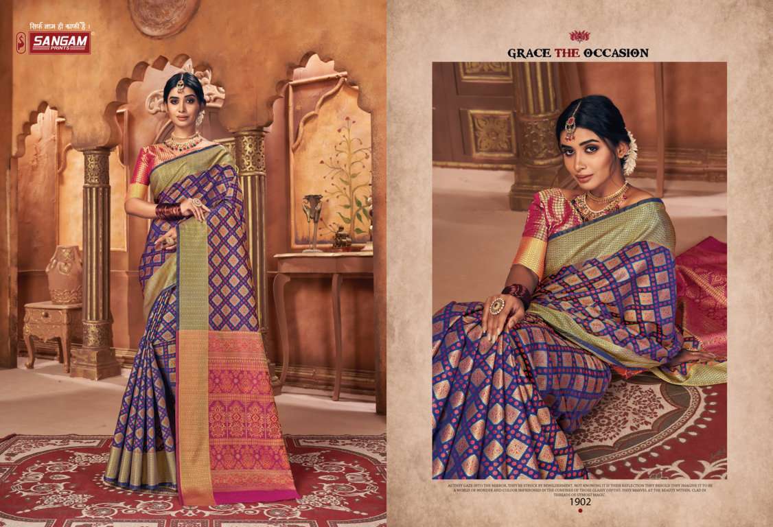 sangam prints raj patola series 1890-1899 patola silk saree