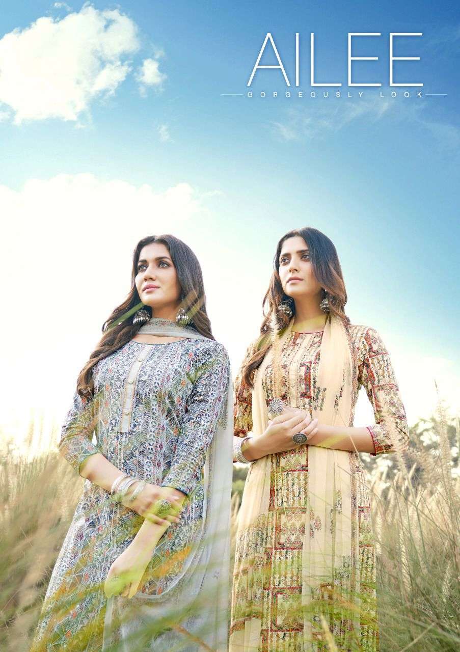 sargam ailee series 288001-288008 pure lawn foil print suit 