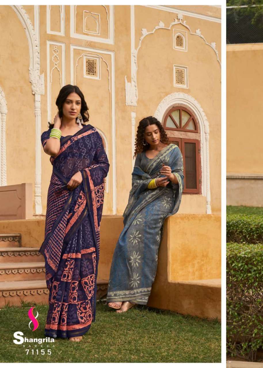 Shangrila handloom zari cotton vol 7 series 71151-71162 handloom saree