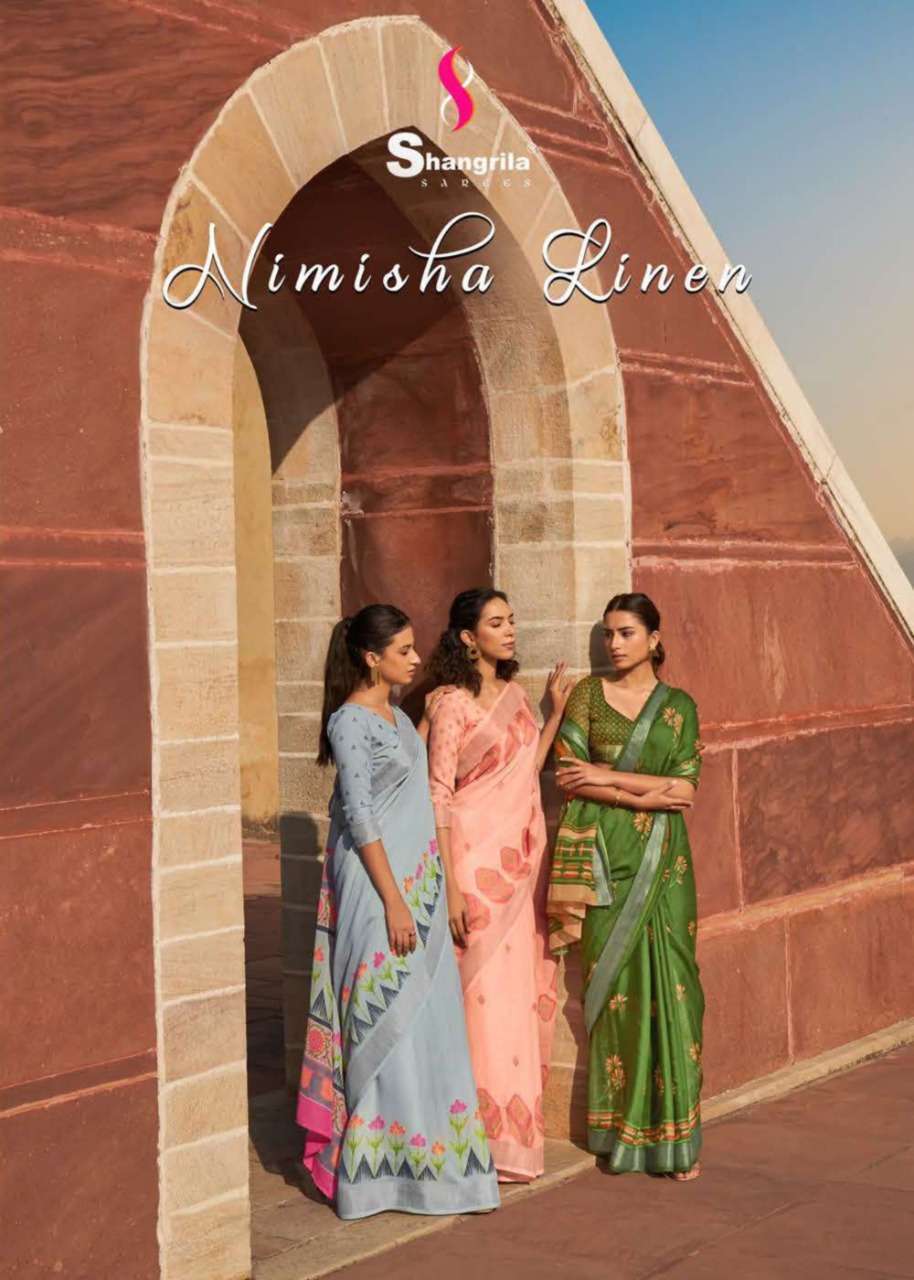 Shangrila nimisha series 70701-70712 soft linen saree