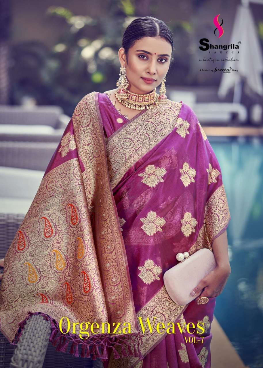 Shangrila Orgenza weaves vol 7 Pure Soft Original Organza saree