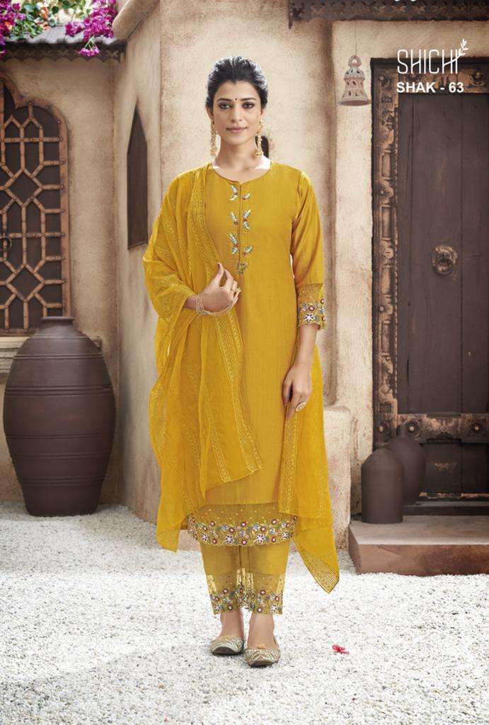 shichi anokhi series 61-66 heavy chinon readymade suit 