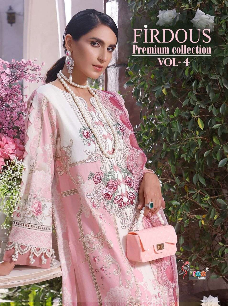 shree fabs firdous premium vol 4 series 2203-2210 pure cotton suit 