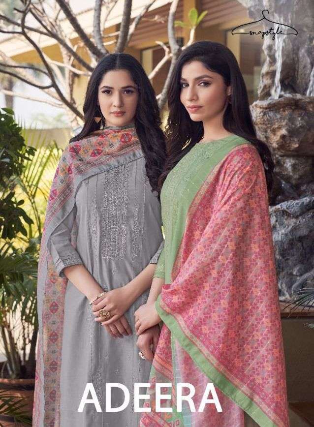 snapstyle adeera series 2019-2024 roman silk readymade suit 