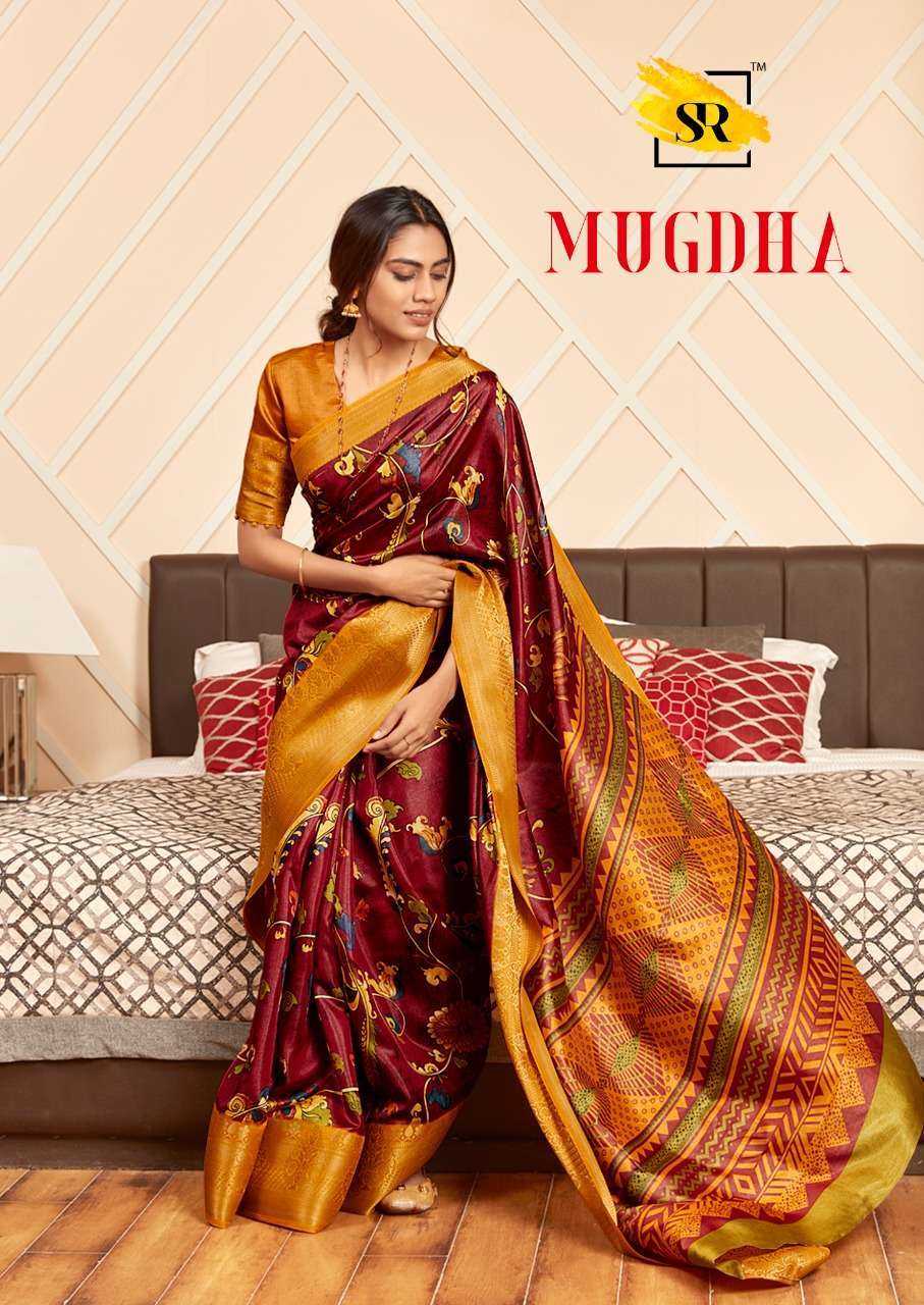 sr brand mugdha series 1001-1005 pure silk jacquard border saree