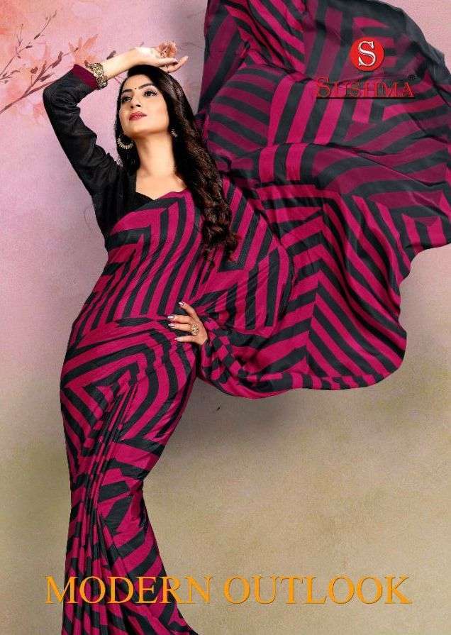 sushma modern outlook series 47001-47003 crape saree