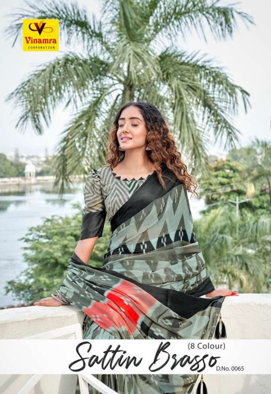vinamra satin brasso 65 series 0065 5 star Brasso saree