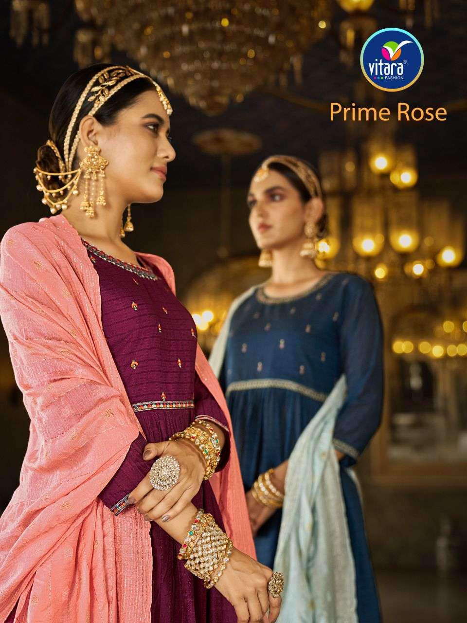 vitara prime rose series 1001-1004 viscose readymade sharara suit 