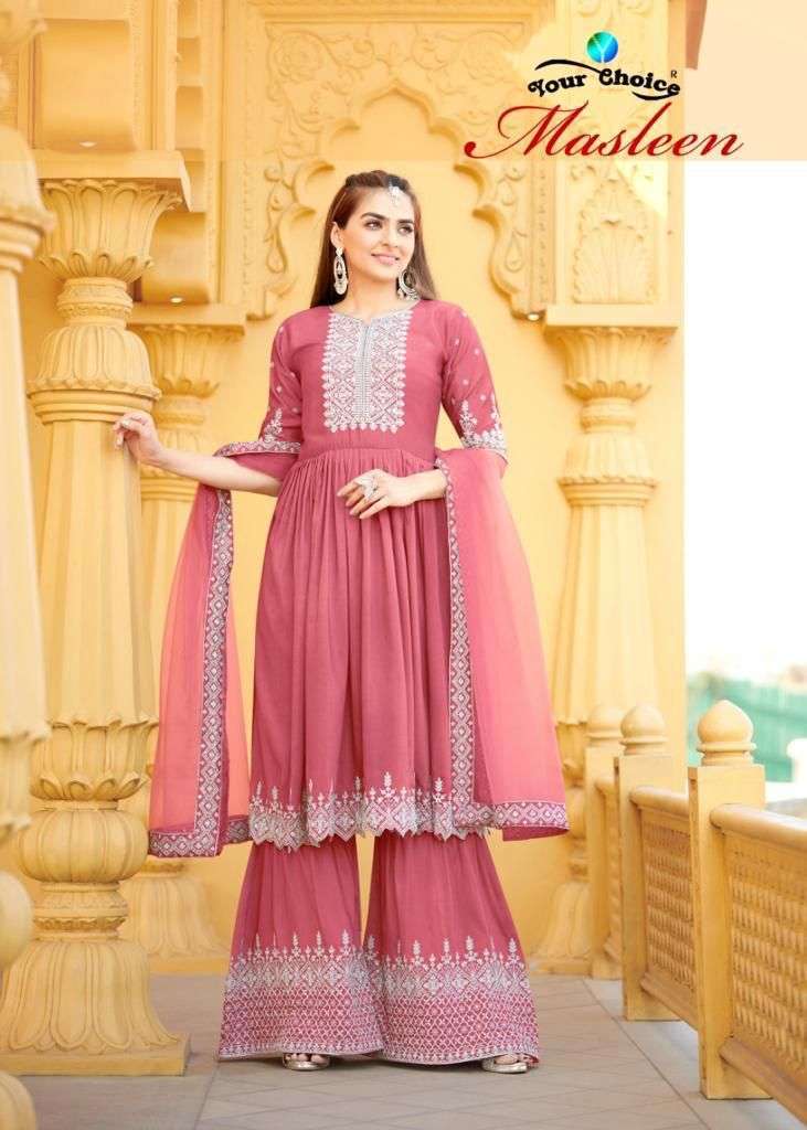 your choice masleen series 4247-4251 muslin readymade suit 