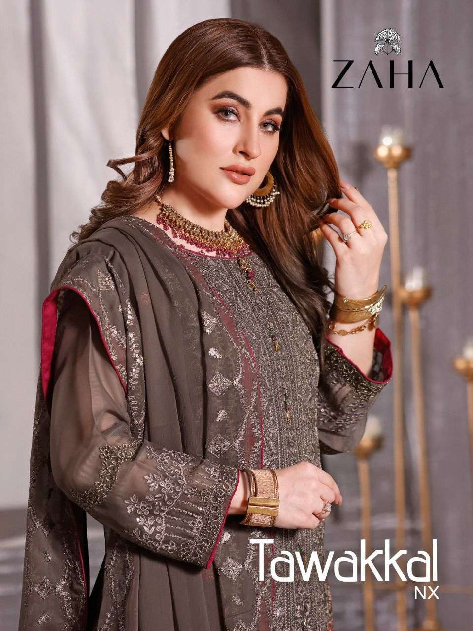 zaha tawakkal nx series 10008-10010 georgette suit