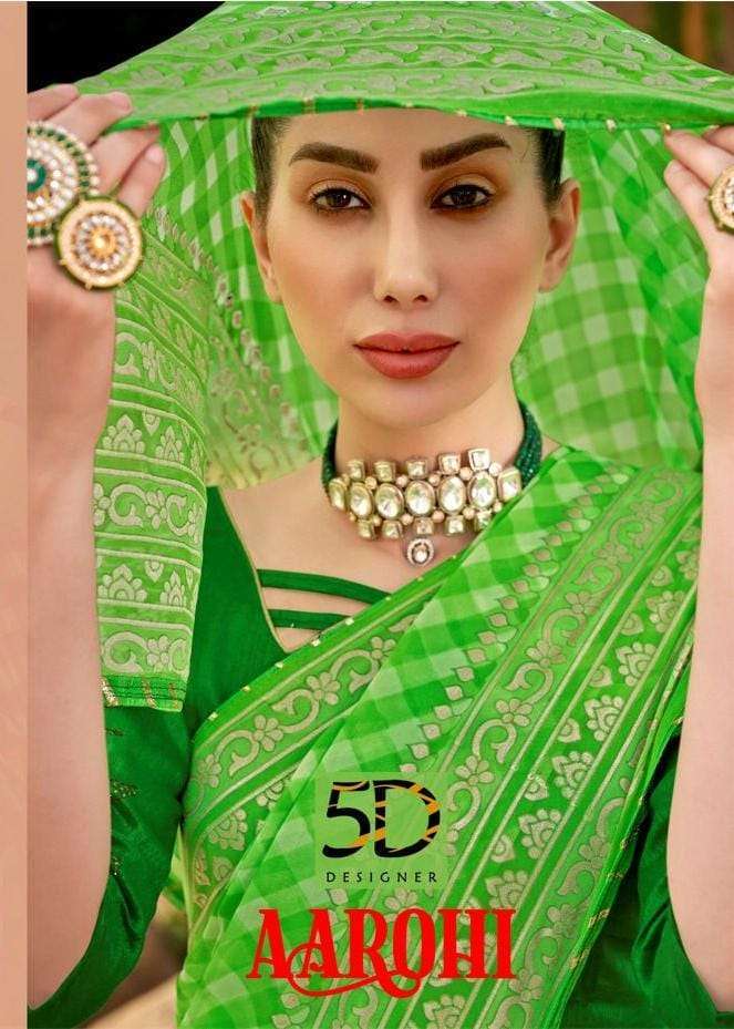 5d designer aarohi series 3851-3858 georgette saree