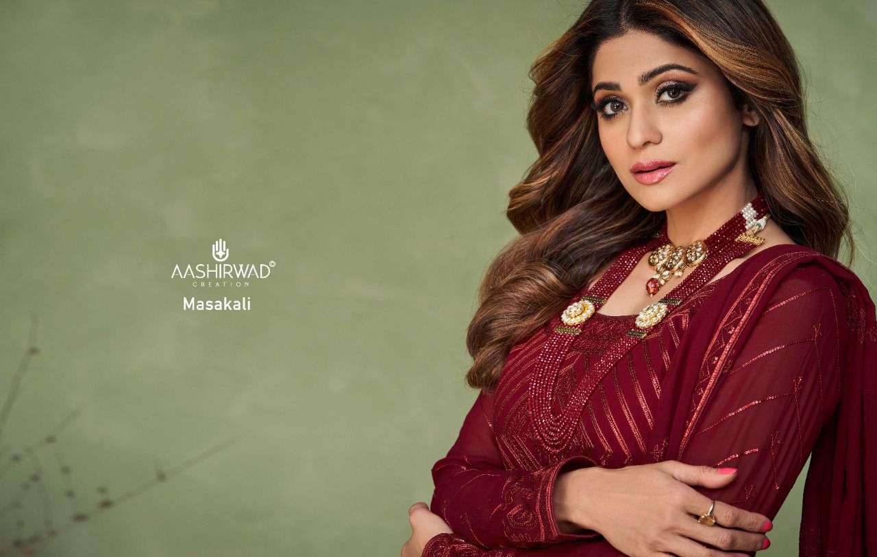 aashirwad masakali 9144-9148 series readymade heavy party wear dresses for wedding