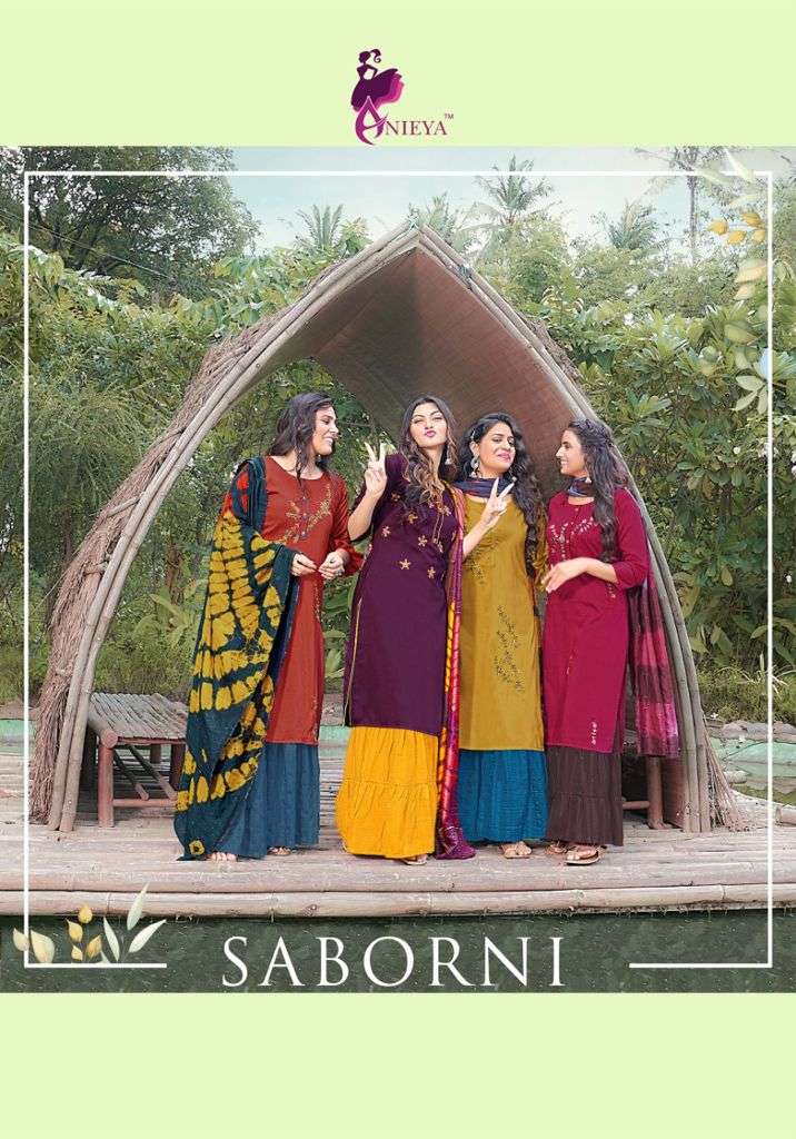 anieya saborni series 1001-1004 chinon sharara suit 
