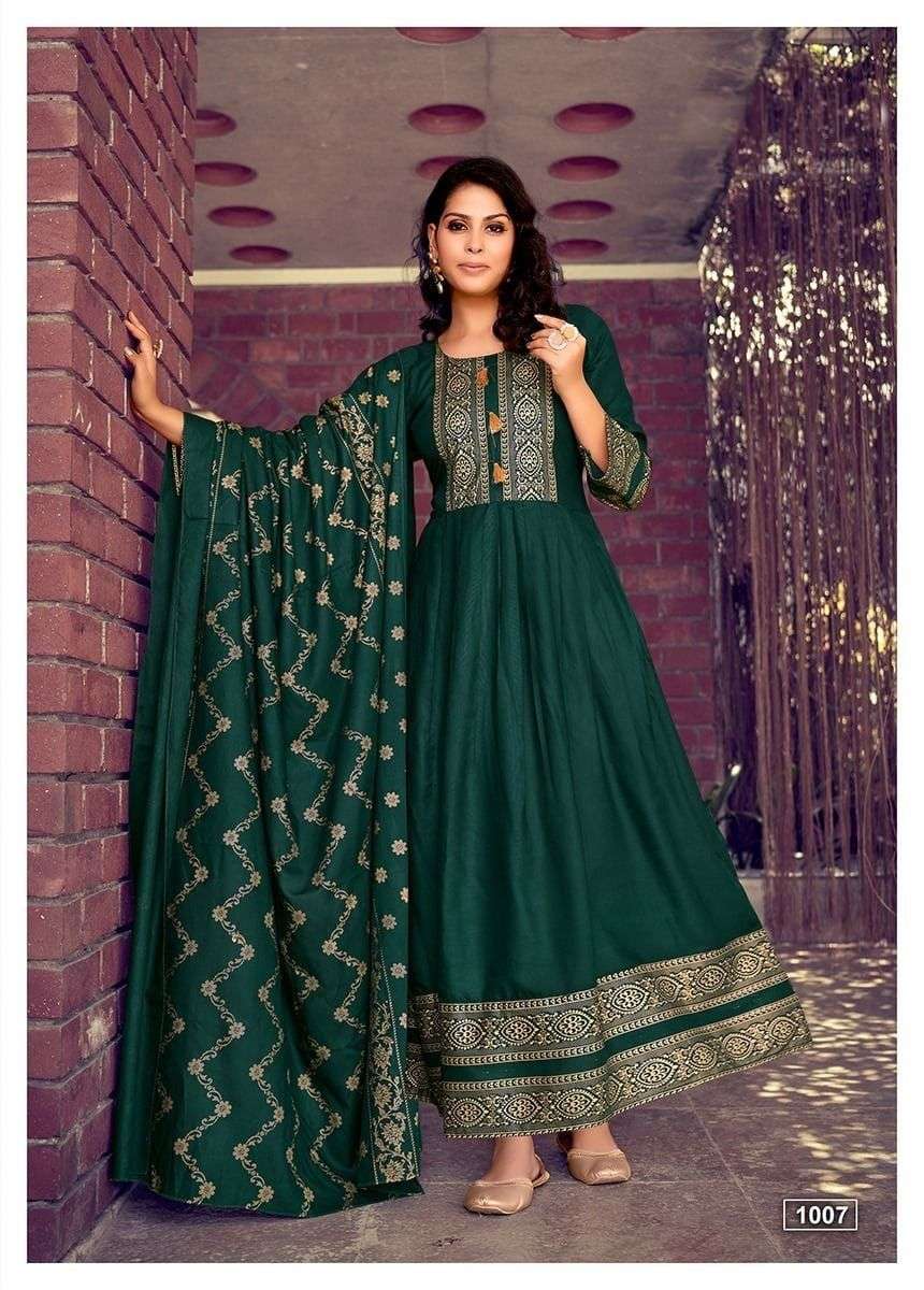 ANIKA VOL 2 DESIGNER 14 KG RAYON KURTI WITH DUPATTA 