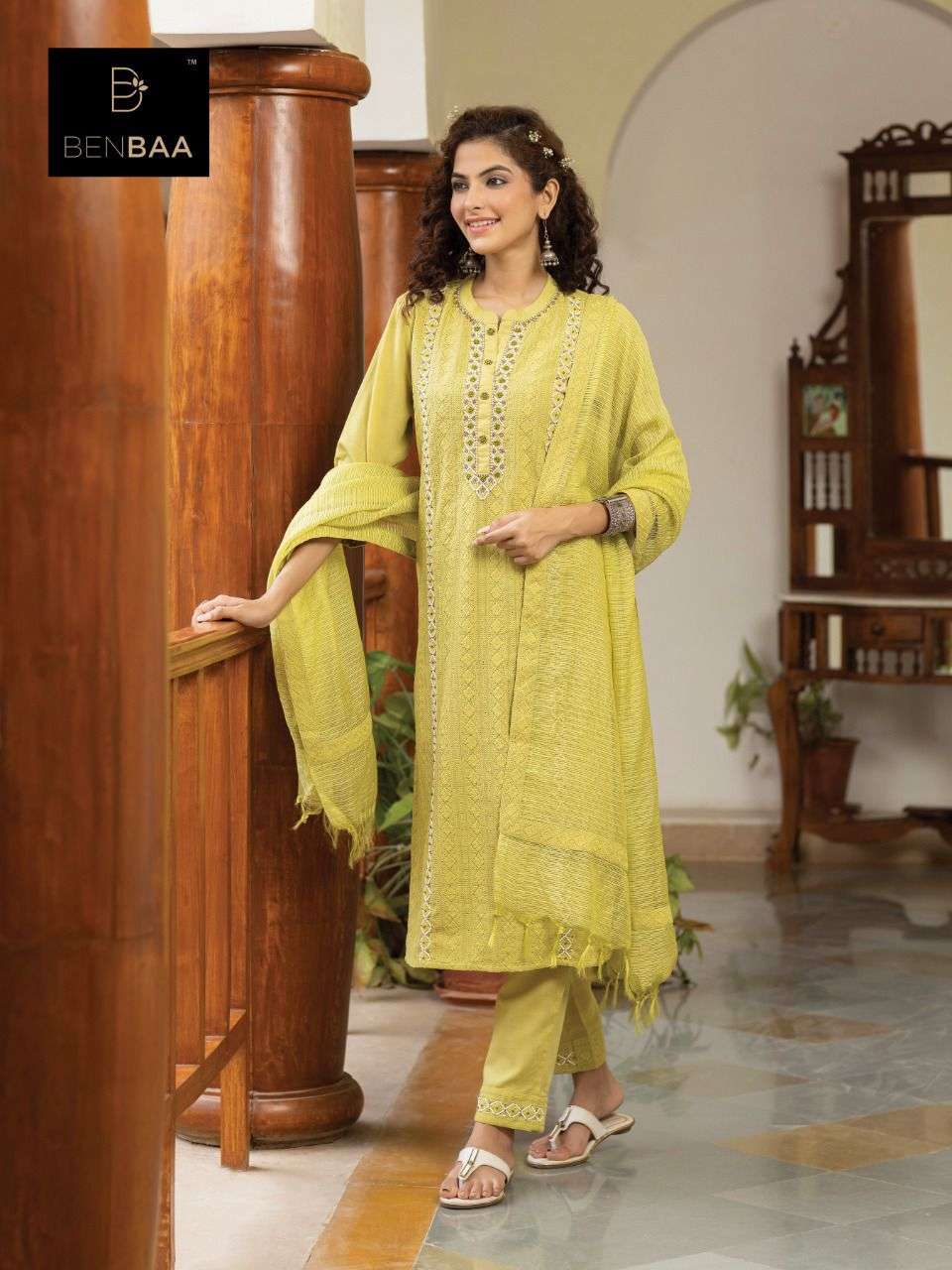 Benbaa venture of kiana cotton shifli with embroidery work readymade suit