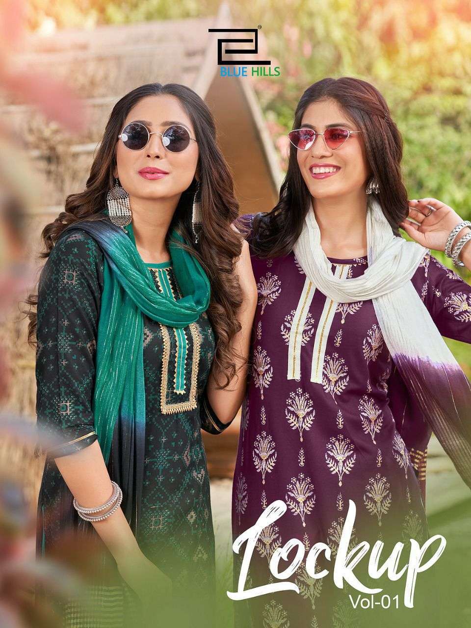 blue hills lockup vol 1 series 1001-1008 14 kg rayon readymade suit