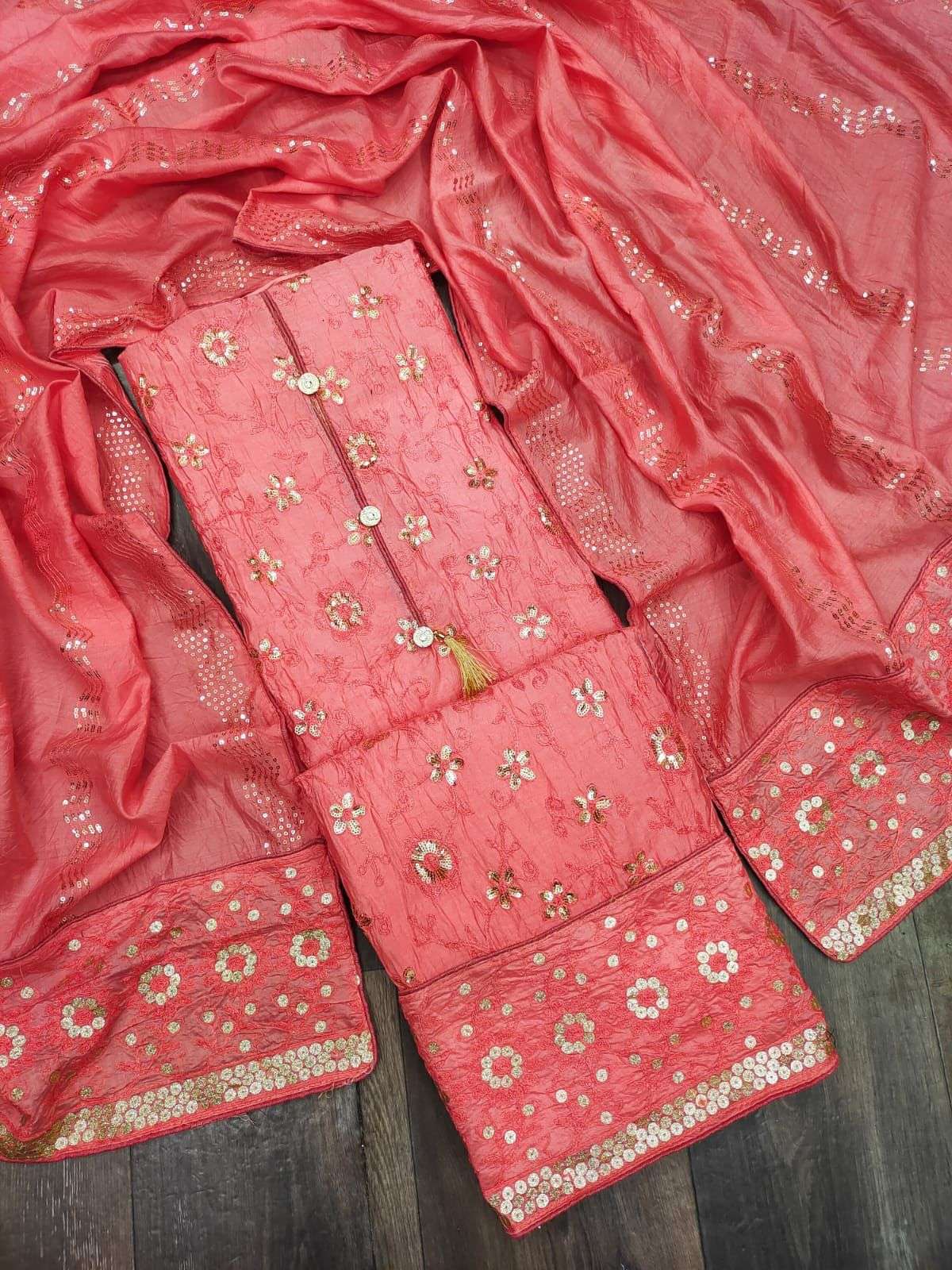 BT-17 DESIGNER MUSLIN SILK NON CATALOG SUIT 