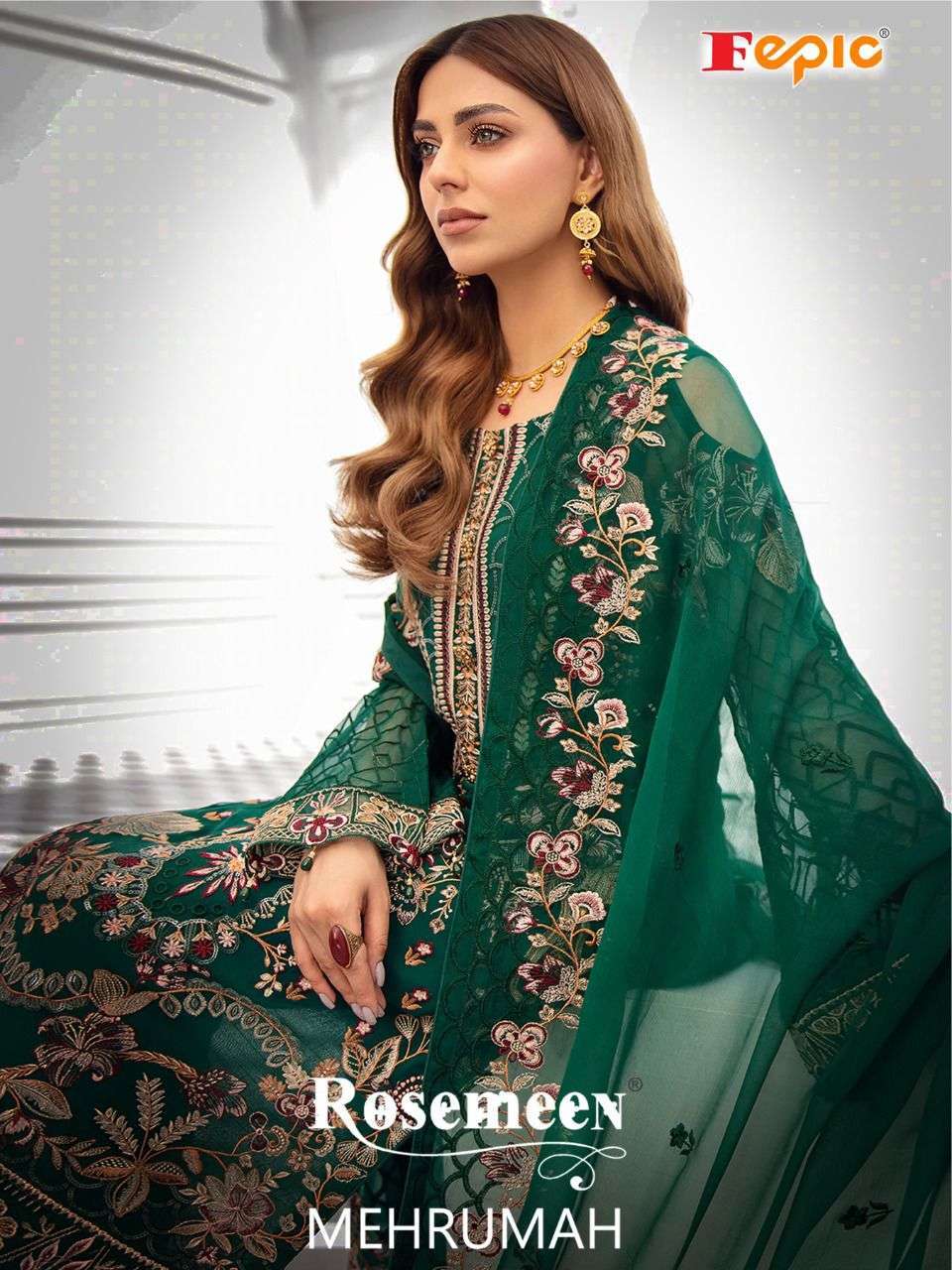 fepic rosemeen mehrumah series 90033-90038 faux georgette suit